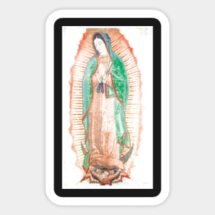 Virgen De Guadalupe - washed out Sticker